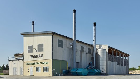 WIEHAG Biomassekraftwerk - Außenansicht Gebäude
