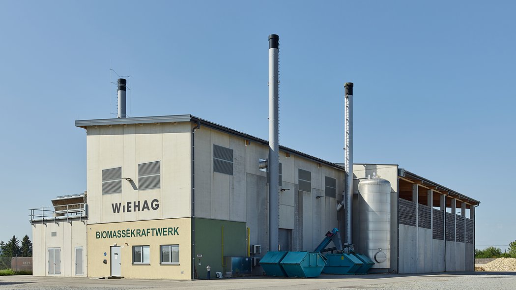WIEHAG Biomassekraftwerk - Außenansicht Gebäude