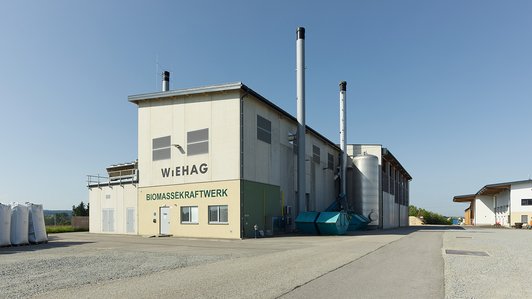 WIEHAG Biomassekraftwerk - Außenansicht Gebäude