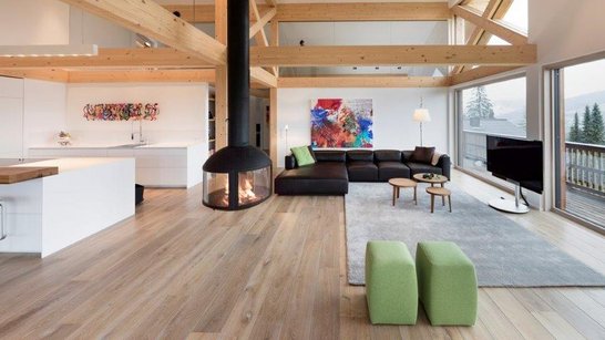 Sichtdachstuhl aus Holz