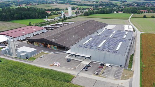 Team 7 Pram - Ansicht Gebäude aus Vogelperspektive